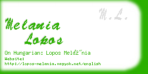 melania lopos business card